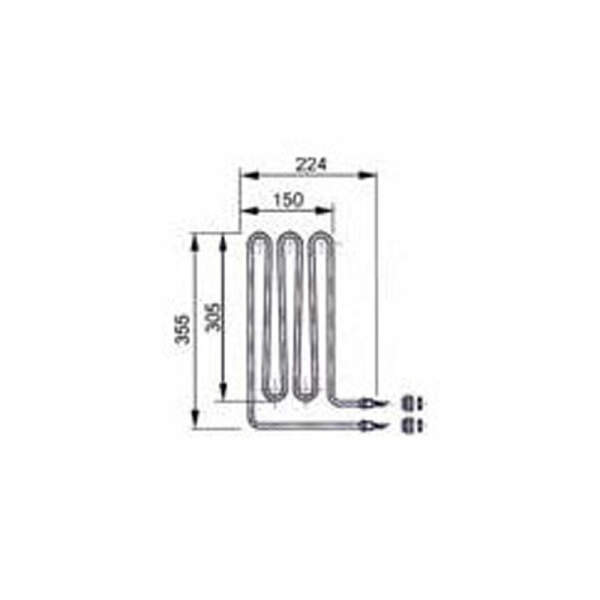 Heating rod - tubular heater 1500 w (2000.8085)