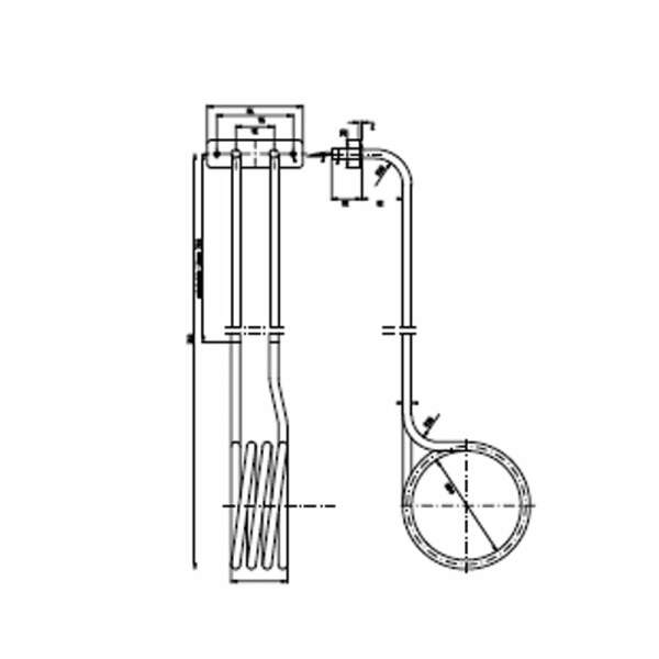 Heating rod - tubular heater for evaporator eos 1500 w...