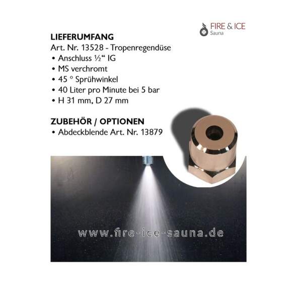 Regendüse 1/2 IG Anschluss