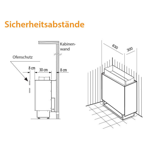 Sauna heater p1 (floor standing, professional) 12.0 kW outer casing chrome steel