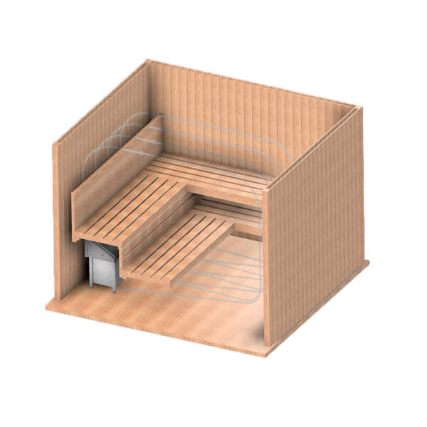 Sauna heater Invisio Midi (9,0kw) underbench heater anthracite