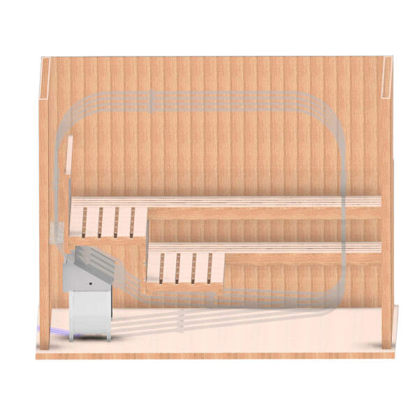 Sauna heater Invisio Mini (floor model, underbench heater) 6.0 kW Anthracite