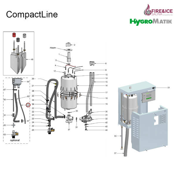 Verbindungsschlauch des Hy-Flow-Ablaufes für Dampfgeneratoren (E-7600224)