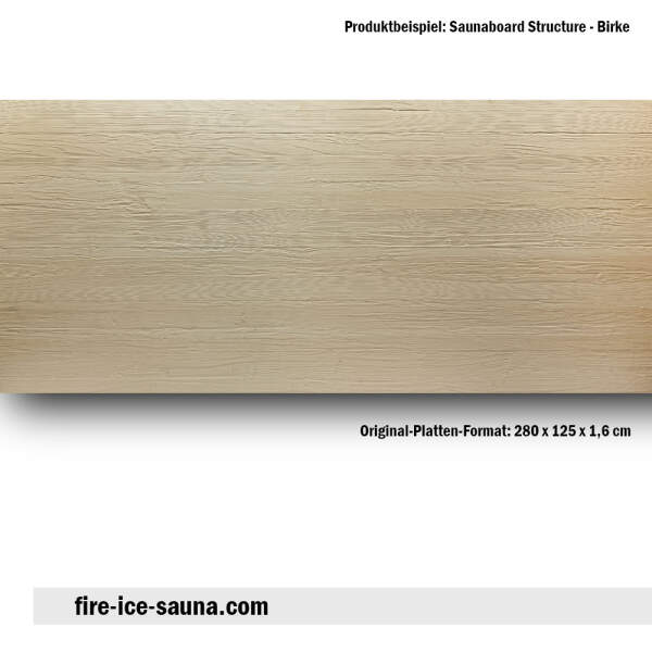 Birke Spalt Sauna-Holzpaneel mit geprägter Oberfläche,...