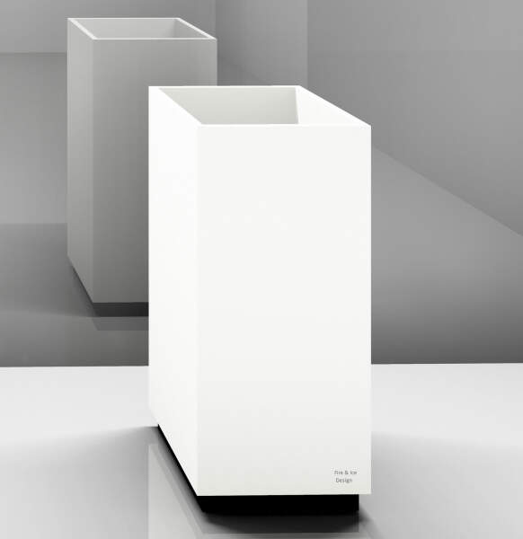 Drinking fountain xxl, angular for stand fitting, 45x90x45 cm, body: white, base: white