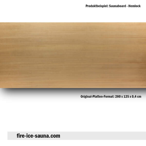 Saunaholz Hemlock Flex - extraschmales Furnierholz