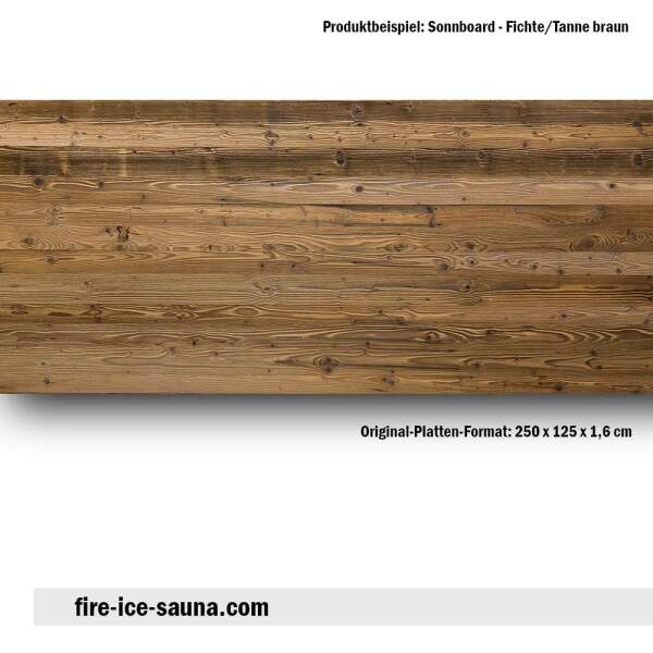 Braun (Fichte-Tanne-Mix) Sauna-Holzpaneel mit...