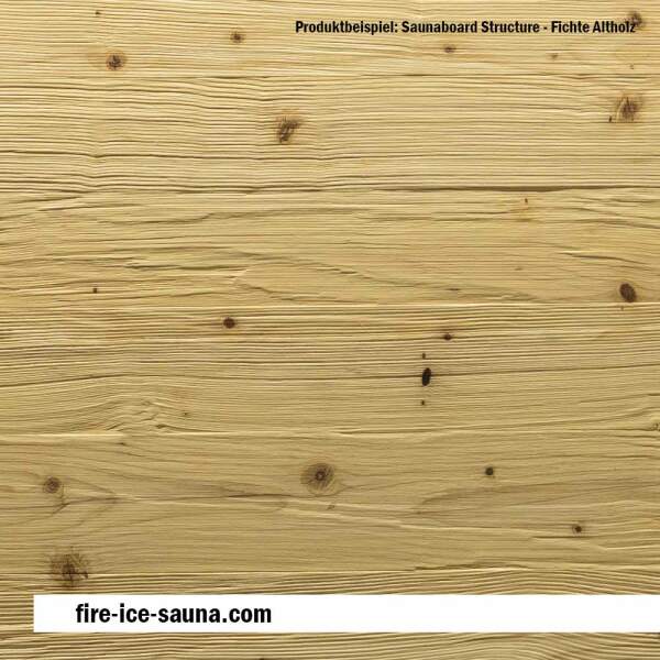 Saunaholz Fichte altholz mit geprägter Oberfläche - Furnier strukturiert mit Spaltprägung