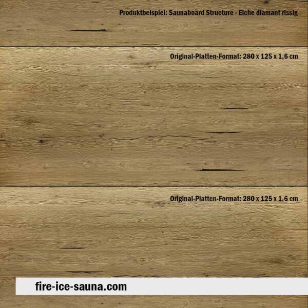 Eiche Rissig (chapped) Diamant Sauna-Holzpaneel mit...