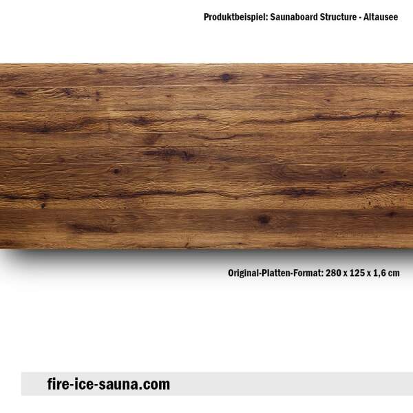 Salt Chamber Good Mondsee Diamond Sauna Wooden Panel With Embossed Surface – Oak Board Structure