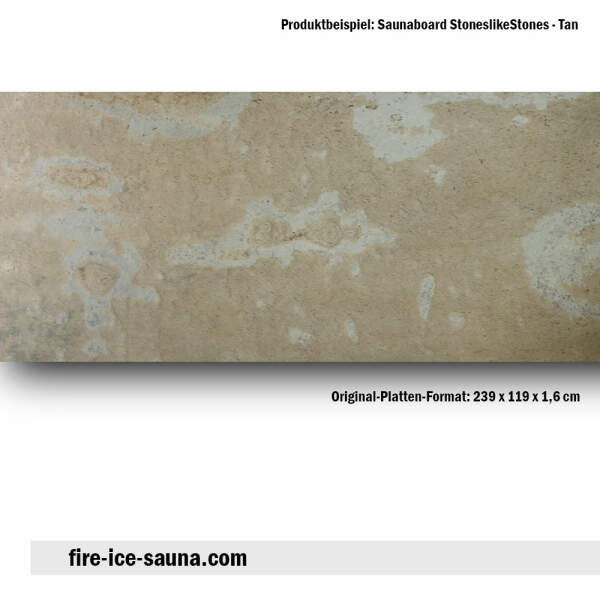 Sauna Board Thin Slate, Aspen Schälfu Rnier Plate with Stone Veneer Tan Coloured Slate